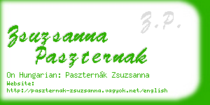 zsuzsanna paszternak business card
